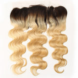 #1B613 Body Wave 13x4 Human Hair Blonde Transparent Frontal - AdiraExclusive