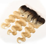 #1B613 Body Wave 13x4 Human Hair Blonde Transparent Frontal - AdiraExclusive