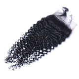 Deep Curly 4x4 Virgin Human Hair Natural Black Transparent Closure - AdiraExclusive