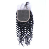 Deep Curly 4x4 Virgin Human Hair Natural Black Transparent Closure - AdiraExclusive