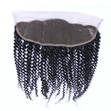 Deep Curly 13x4 Virgin Human Hair Natural Black Transparent Frontal - AdiraExclusive