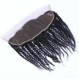 Deep Curly 13x4 Virgin Human Hair Natural Black Transparent Frontal - AdiraExclusive