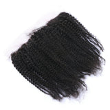 Kinky Curly 13x4 Virgin Human Hair Natural Black Transparent Frontal - AdiraExclusive