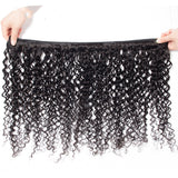 3 Bundle Deals With 4*4 Transparent  Closure Deep Curly Virgin Human Hair Natural Black - AdiraExclusive