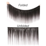 3 Bundle Deals With 4*4 Transparent Closure Kinky Straight Virgin Human Hair Natural Black - AdiraExclusive