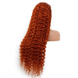 #350 Orange Ginger  13x4  Transparent Frontal Lace Wig Deep Wave Color Wig - AdiraExclusive