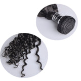 3 Bundle Deals With 4*4 Transparent  Closure Italy Curly Virgin Human Hair Natural Black - AdiraExclusive