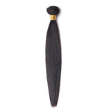 3 Bundle Deals With 4*4 Transparent Closure Straight Virgin Human Hair Natural Black - AdiraExclusive