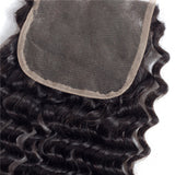 3 Bundle Deals With 4*4 Transparent Closure Kinky Curly Virgin Human Hair Natural Black - AdiraExclusive