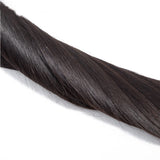 3 Bundle Deals With 4*4 Transparent Closure Straight Virgin Human Hair Natural Black - AdiraExclusive