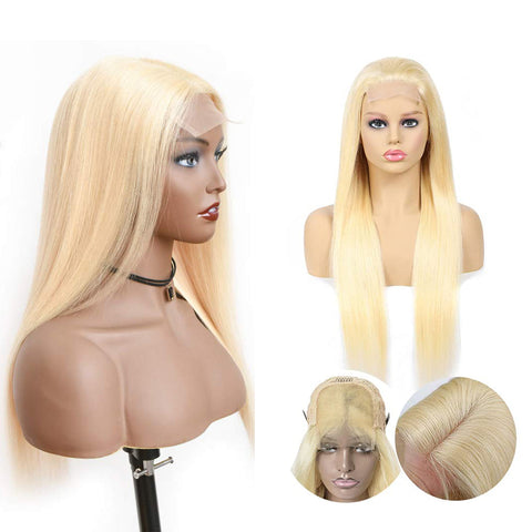 #613 Straight 4x4  Transparent Closure Lace Wig 180% Density - AdiraExclusive