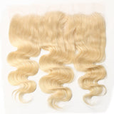 #613 Body Wave 13x4 Human Hair Blonde Transparent Frontal - AdiraExclusive