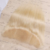 #613 Straight 13x4 Human Hair Blonde Transparent Frontal - AdiraExclusive