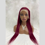 99J   13x4  Transparent Frontal Lace Wig Straight Color Wig - AdiraExclusive