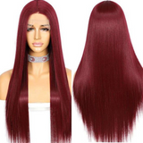 99J   13x4  Transparent Frontal Lace Wig Straight Color Wig - AdiraExclusive