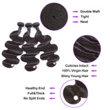 Body Wave Virgin Human Hair Natural Black Bundles(100 grams) - AdiraExclusive