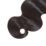 3 Bundle Deals With 4*4 Transparent Closure Body Wave Virgin Human Hair Natural Black - AdiraExclusive