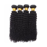 3 Bundle Deals Deep Curly Virgin Human Hair Natural Black - AdiraExclusive