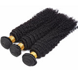 3 Bundle Deals Deep Curly Virgin Human Hair Natural Black - AdiraExclusive