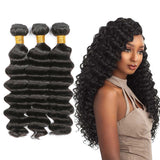 Deep Wave Virgin Human Hair Natural Black Bundles (100 grams)