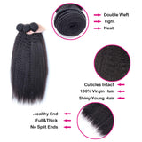 Kinky Straight Virgin Human Hair Natural Black Bundles (100 grams) - AdiraExclusive