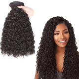 3 Bundle Deals Natural Curly Virgin Human Hair Natural Black