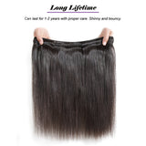 Straight Virgin Human Hair Natural Black Bundles (100 grams) - AdiraExclusive