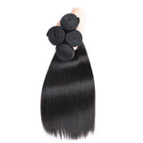 Straight Virgin Human Hair Natural Black Bundles (100 grams) - AdiraExclusive