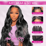 Glueless straight 5x5 closure airy breathable cap HD lace wig