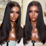 Glueless Trendy layered cut pre plucked 5x5 closure lace wig