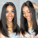 Glueless Trendy layered cut pre plucked 5x5 closure lace wig