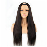 Straight #1B Natural Black U Part Wigs 100% Virgin Human Hair 180% Density - AdiraExclusive