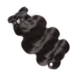 3 Bundle Deals With 13*4 Transparent Frontal Body Wave Virgin Human Hair Natural Black - AdiraExclusive