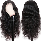 Body Wave 13x4 Transparent Frontal Lace Wig Natural Black 180% Density - AdiraExclusive