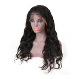 Body Wave 13x4 Transparent Frontal Lace Wig Natural Black 180% Density - AdiraExclusive