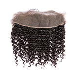 3 Bundle Deals With 13*4 Transparent Frontal Deep Curly Virgin Human Hair Natural Black - AdiraExclusive