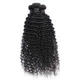 3 Bundle Deals With 13*4 Transparent Frontal Deep Curly Virgin Human Hair Natural Black - AdiraExclusive