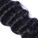 3 Bundle Deals With 13*4 Transparent Frontal Deep Wave Virgin Human Hair Natural Black - AdiraExclusive