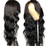 Body Wave Full Frontal 13*4 Transparent Lace Wig Natural Black - AdiraExclusive