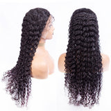 Deep Wave Full Frontal 13*4 Transparent Lace Wig Natural Black - AdiraExclusive