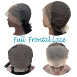 Water Wave Full Frontal 13*4 Transparent Lace Wig Natural Black - AdiraExclusive