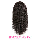 Water Wave Full Frontal 13*4 Transparent Lace Wig Natural Black - AdiraExclusive