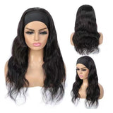 Body Wave Glueless Headband Wig Natural Black 180% Density - AdiraExclusive