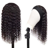 Deep Wave Glueless Headband Wig Natural Black 180% Density - AdiraExclusive