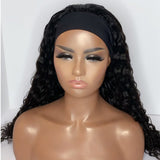 Deep Wave Glueless Headband Wig Natural Black 180% Density - AdiraExclusive