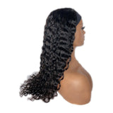 Deep Wave Glueless Headband Wig Natural Black 180% Density - AdiraExclusive