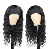 Loose Deep Wave Glueless Headband Wig Natural Black 180% Density - AdiraExclusive