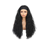 Water Wave Glueless Headband Wig Natural Black 180% Density - AdiraExclusive