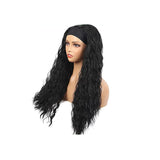 Water Wave Glueless Headband Wig Natural Black 180% Density - AdiraExclusive