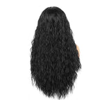 Water Wave Glueless Headband Wig Natural Black 180% Density - AdiraExclusive